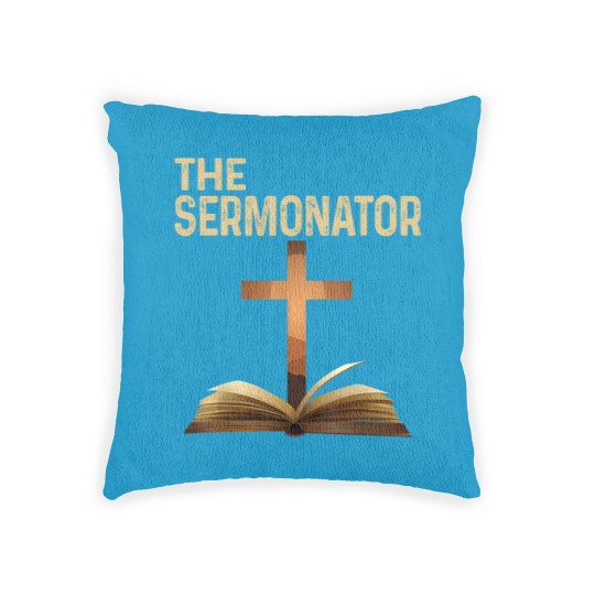 Discover Mens The Sermonator Pastor Appreciation Christian Cross Woven Pillows Woven Pillows