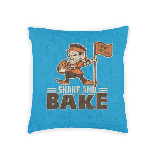 Discover Shake and Bake - Baker Mayfield - Flag Plant - Clevel nd Browns Inspired Woven Pillows