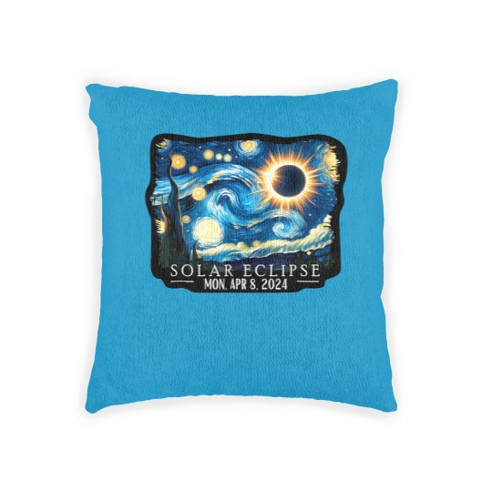 Discover Vintage American Totality Starry Night Eclipse Solar 2024 Woven Pillows