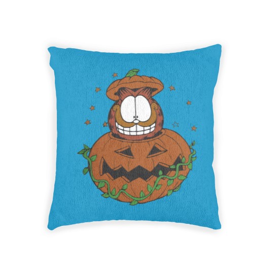 Discover Halloween Garfield Pumpkin Woven Pillows, Halloween Pumpkin Garfield Cat Woven Pillows