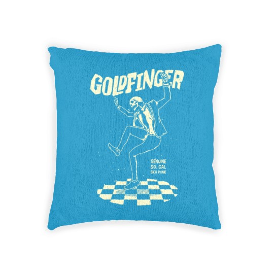 Discover Goldfinger band Woven Pillows