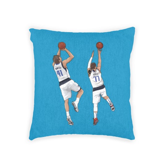 Discover Luka Doncic x Dirk Nowitzki Woven Pillows