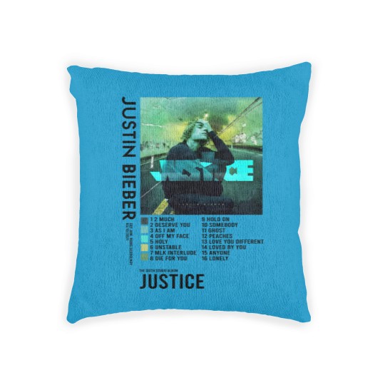 Discover Justin Bieber Justice Tour Tees, Justin Bieber Woven Pillows, Justin Bieber Merch