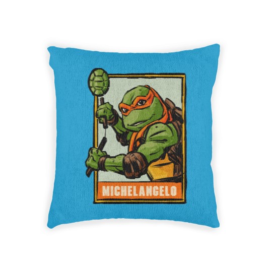 Discover Michelangelo Ninja Turtles Comic Vintage Woven Pillows,