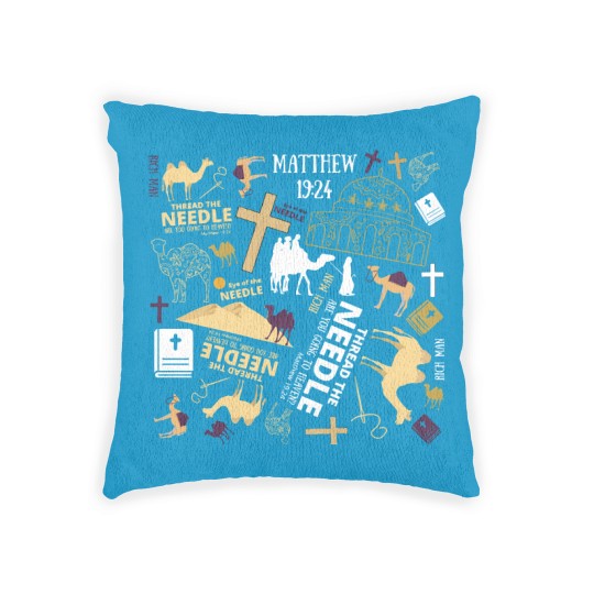 Discover Book Of Matthew Matthew 19 24 The Camel and the Eye of the Needle Woven Pillows