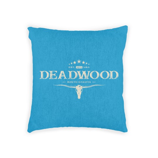 Discover deadwood south dakota 1876, a vintage and timeless keepsake premium t Woven Pillows