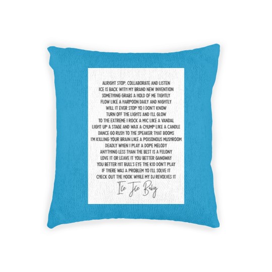 Discover Ice ice baby Vanilla Ice Hip Hop lyric mucis Woven Pillows