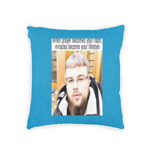 Discover (joeyy) when prayer becomes your habit, miracles become your lifestyle Long Woven Pillows