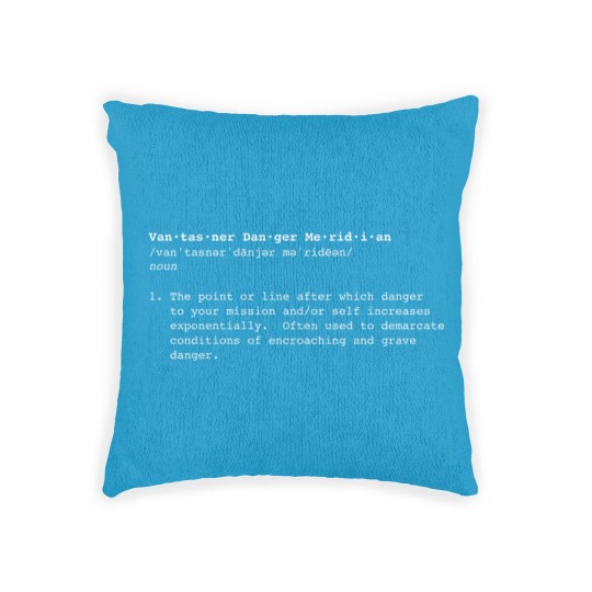 Discover Vantasner Danger Meridian Definition white Woven Pillows