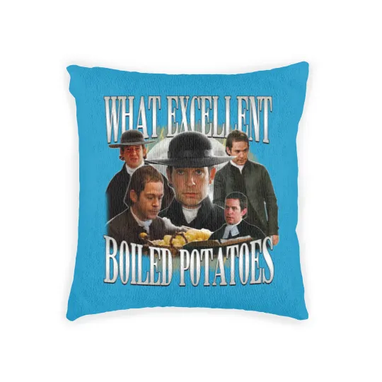 Discover Retro Boiled Potatoes Woven Pillows, Jane Austen Woven Pillows, Pride and Prejudice Woven Pillows Woven Pillows