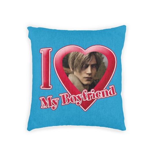 Discover I Love My Boyfriend Leon Kennedy Woven Pillows