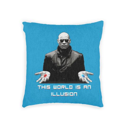 Discover The World is an Illusion Woven Pillows, The Matrix, Red Pill, Blue Pill