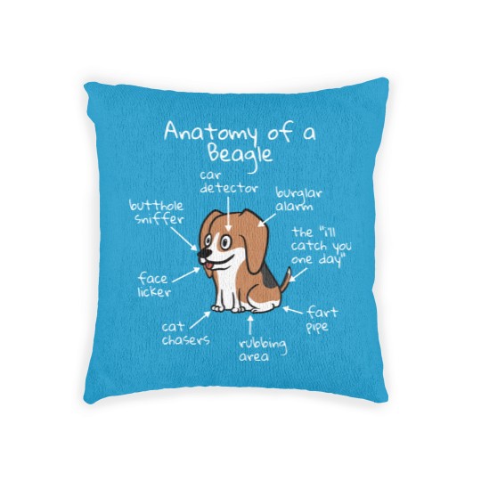Discover Anatomy Of A Beagle Woven Pillows