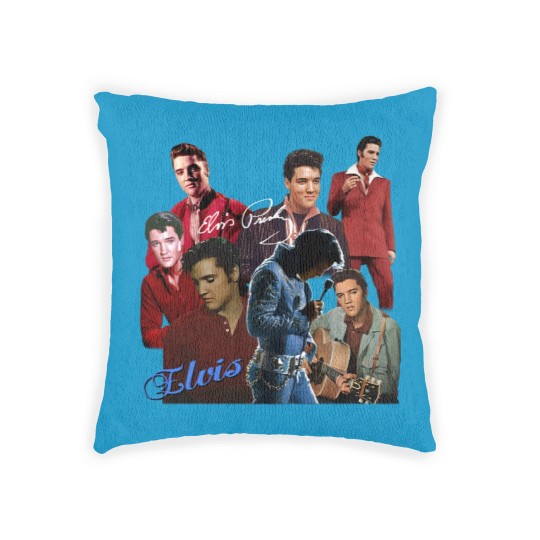 Discover Inspired Elvis Presley Graphic Signature T- Woven Pillows Gift For Fan