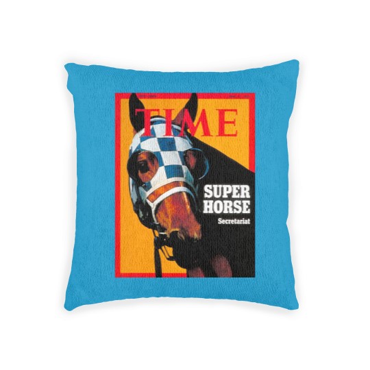 Discover Secretariat Time Magazine Cover 1973 Woven Pillows