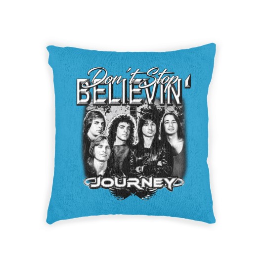 Discover Journey Rock Band 90s Woven Pillows, Bootleg Music Don't Stop Believin' Vintage