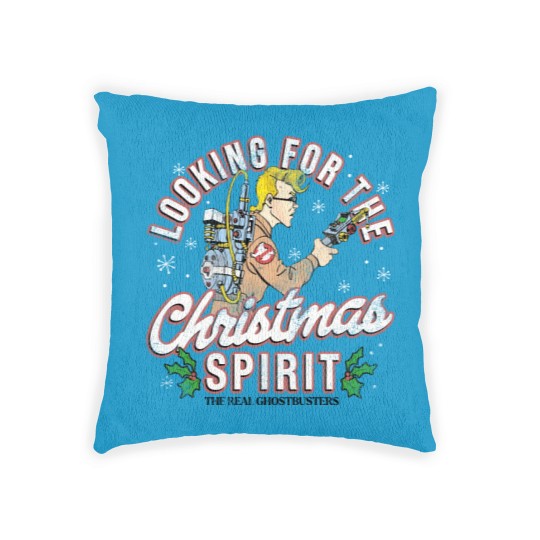 Discover The Real Ghostbusters Xmas Woven Pillows Looking For Christmas Spirit Egon Spengler Men's Graphic Woven Pillows