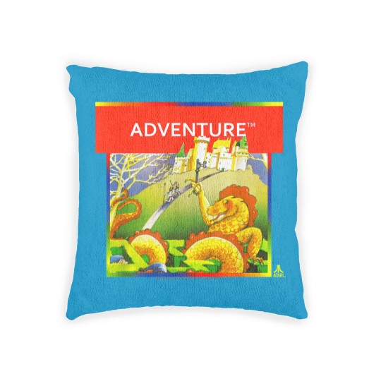 Discover Atari Adventure Box Art Woven Pillows