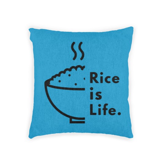 Discover Rice is Life. Tri-blend Woven Pillows