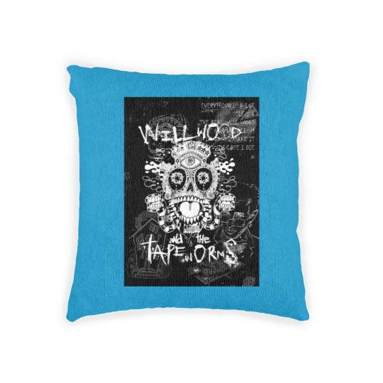 Discover Will Wood and The Tapeworms Artwork Design Woven Pillows