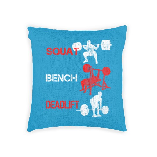 Discover Squat Bench Deadlift Woven Pillows