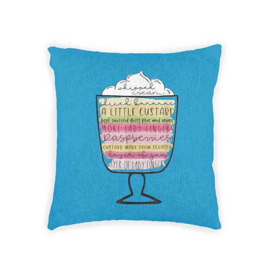 Discover Friends Thanksgiving Rachels Trifle Friends Funny Woven Pillows