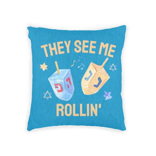 Discover They See Me Rollin, Hanukkah Woven Pillows