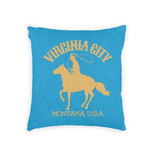 Discover Vintage-Style Virginia City Montana U.S.A. - Gold - CowboyWesternWild West Woven Pillows