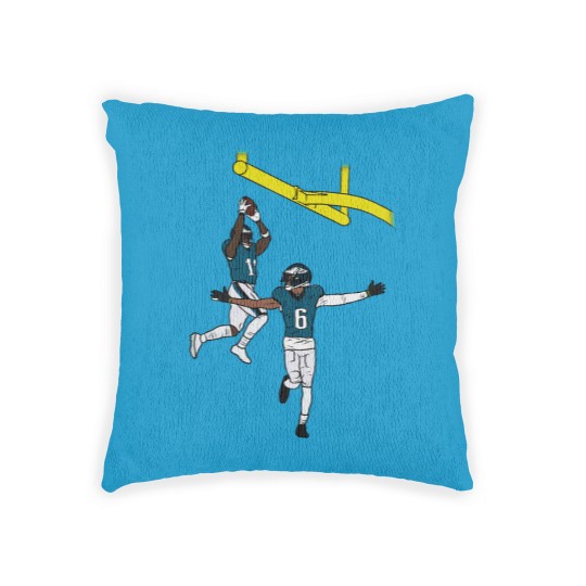 Discover AJ Brown and DeVonta Smith Dunk Celebration Active(1) Woven Pillows