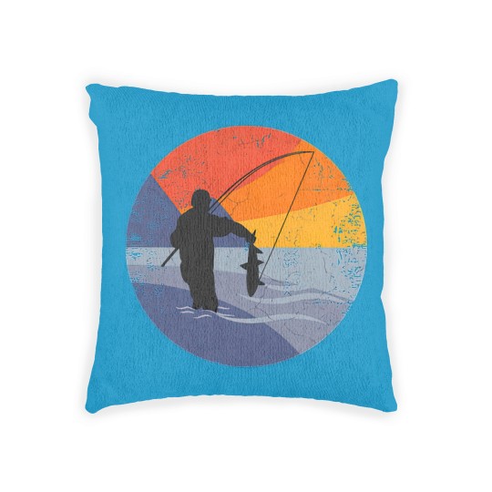 Discover Fishing fishing rod FISHING FISHERMAN lake fishing Woven Pillows