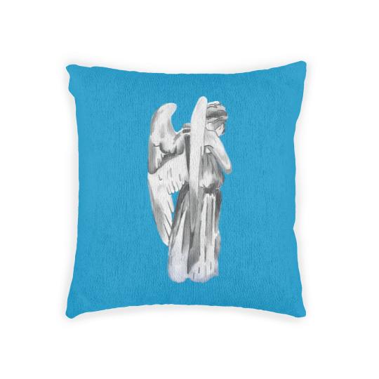 Discover Weeping angel - Doctor Who - blue - Doctor Who - Woven Pillows