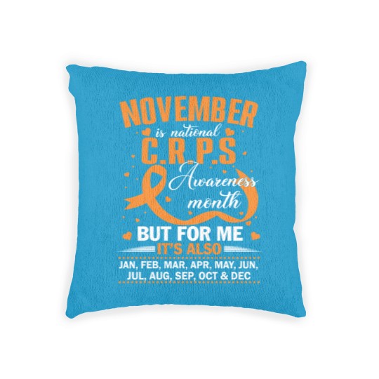Discover In November We Wear Orange Ribbon CRPS Awareness Month / Day Woven Pillows