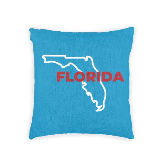 Discover Florida Map Outline - Florida Map - Woven Pillows