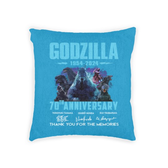 Discover God zilla 1954-2024 70th Anniversary Thank You Woven Pillows, God zilla Woven Pillows