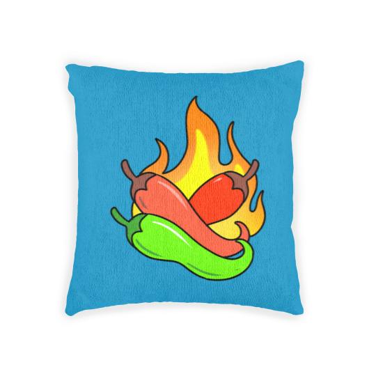 Discover hot peppers Woven Pillows