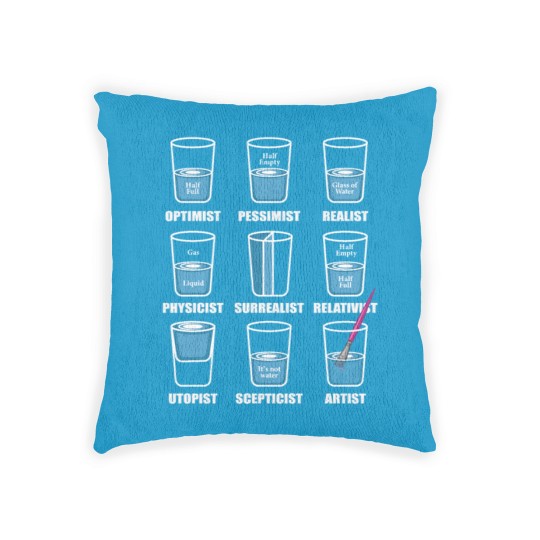 Discover Optimist Pessimist Realist Artist Or Psychologist Woven Pillows