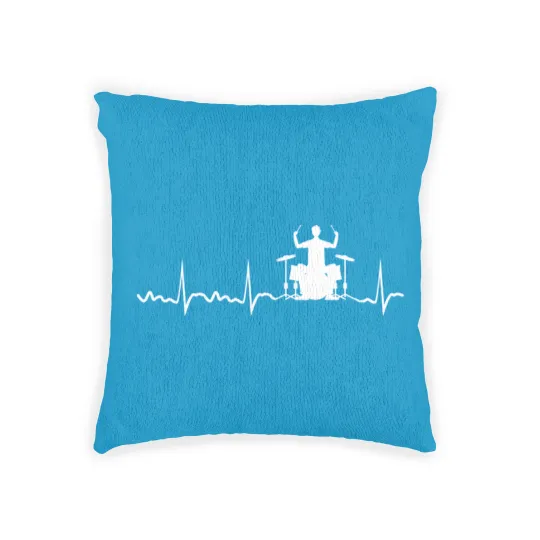Discover Drummer Heartbeat Drummer Drum Band Woven Pillows
