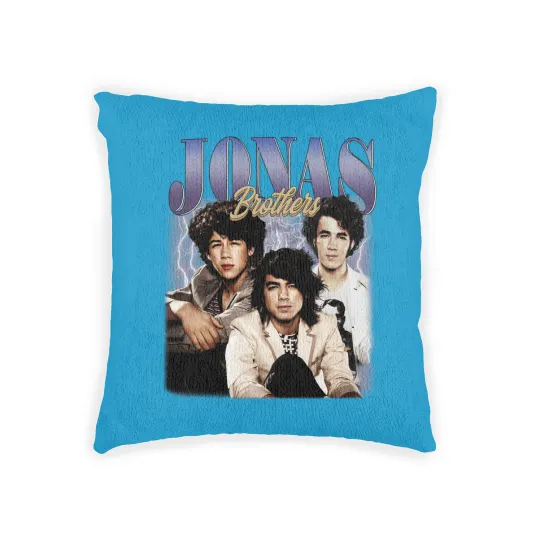 Discover Jonas Brothers 90s Vintage Woven Pillows, Jonas Brothers Bootleg Woven Pillows, Jonas Brothers Woven Pillows