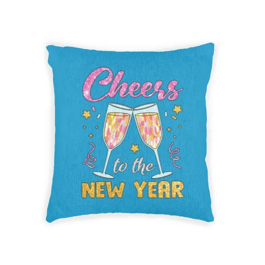 Discover New Year 2025 Woven Pillows, Cheers to the New Year, Retro New Years Woven Pillows