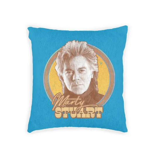Discover Marty Stuart / Faded-Look Country Fan Art Design - Marty Stuart - Woven Pillows