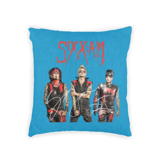 Discover Vintage Sixx AM Band Woven Pillows, Sixx AM Woven Pillows, Sixx AM Signed Men Woven Pillows,