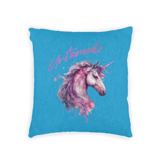 Discover Unicorn Woven Pillows, Retro 80s  Woven Pillows, Untamed Fantasy Mythical Magical Woven Pillows