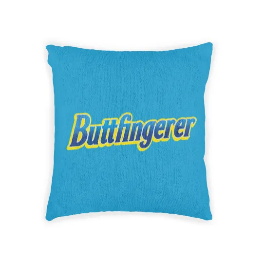 Discover Butterfingerer Adult Funny Woven Pillows, Butterfinger Parody Woven Pillows
