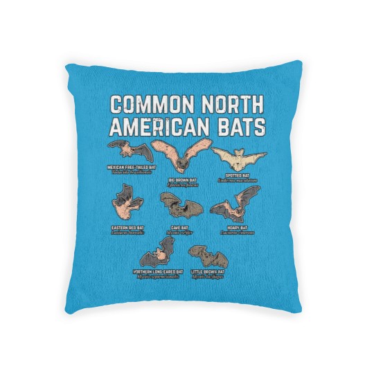Discover Common North American Bats Woven Pillows