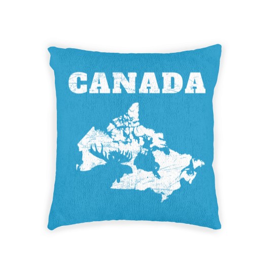 Discover Canada Map Moose - Canada Map - Woven Pillows