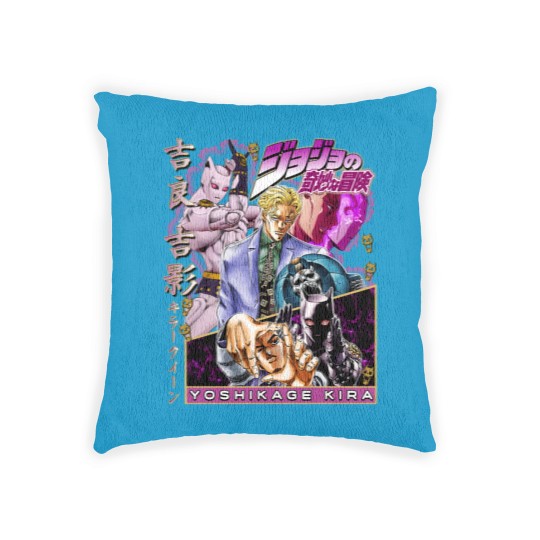 Discover Vintage Yoshikage Kira Jojo's Bizzare Adventure Woven Pillows