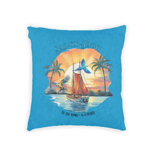 Discover Jimmy Buffett Memorial Woven Pillows, Jimmy Buffett Quote Woven Pillows, Rock Music Woven Pillows