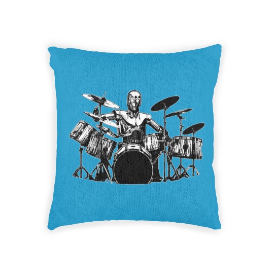 Discover C3PO Drum Woven Pillows Robot Playing Cool Drum Kit Woven Pillows Funny