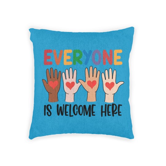 Discover Everyone Is Welcome Here Woven Pillows, Teacher Woven Pillows, Idaho Teacher