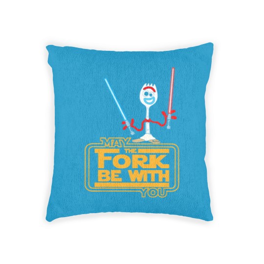 Discover Disneyyy Forky May The Fork Be With You Woven Pillows, toy stories Forky Woven Pillows